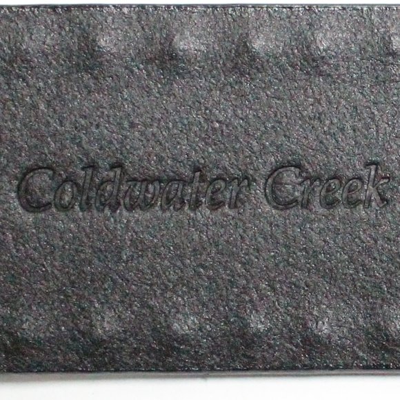 Small Black Genuine Leather Coldwater Creek Belt - Picture 5 of 15